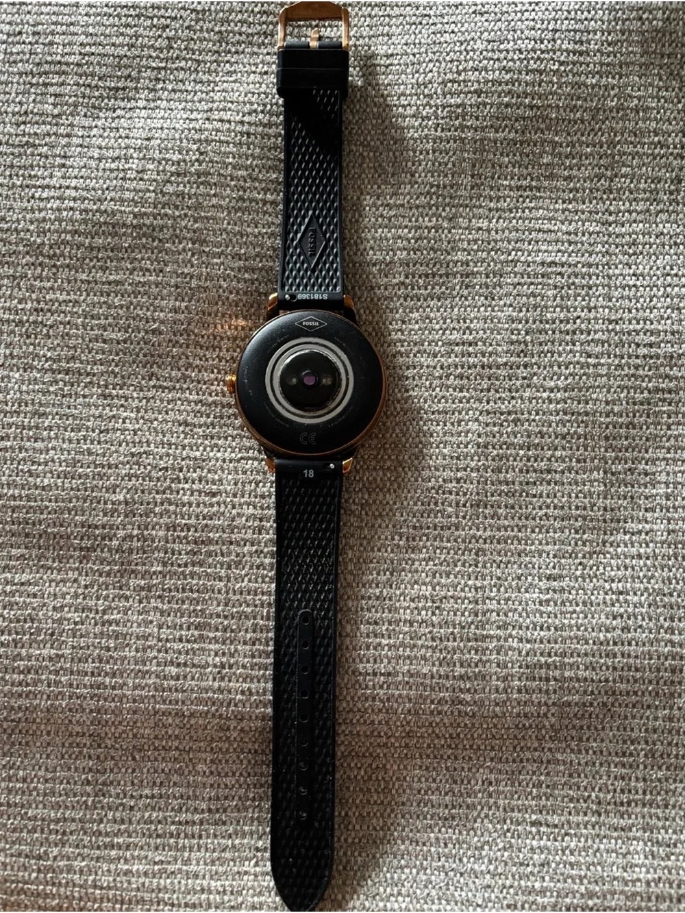 Fossil Smartwatch in Black and Gold with Digital Display